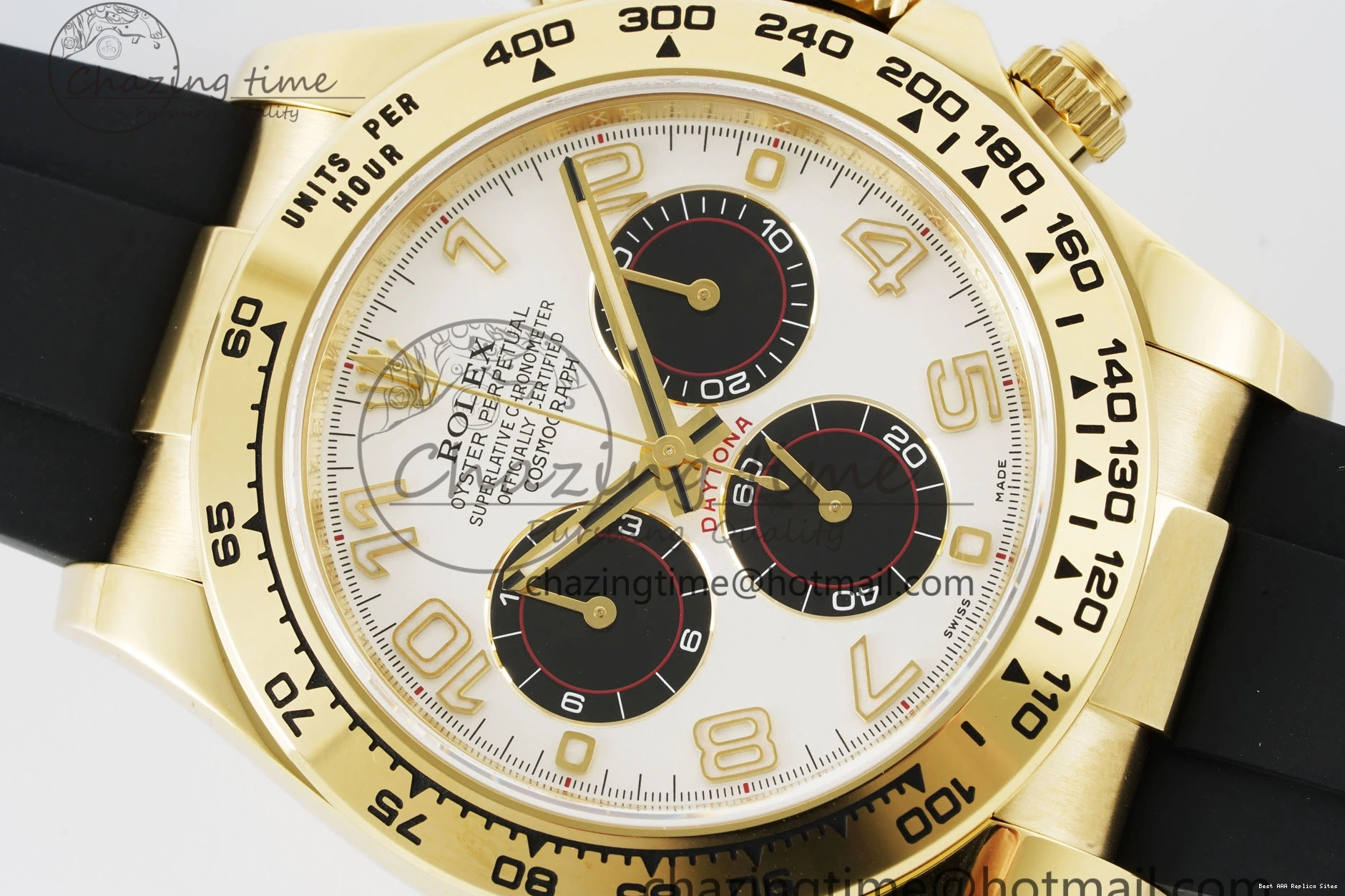 AAA Replica Watches Best 116518 V 2102 White Rubber Edition Arabic EasyMatch SA4130 Daytona Dial Clean 1:1 on Oysterflex Strap 0104